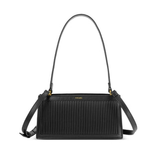 Pochette Abigail - Sac végétalien recyclé - Noir plissé