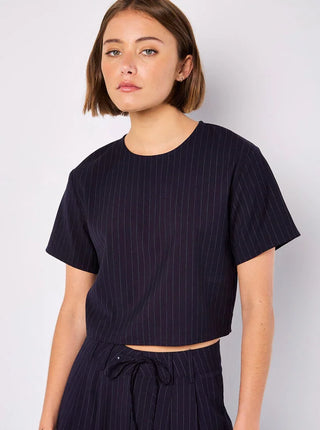 Top court - Pinestripe (Navy)