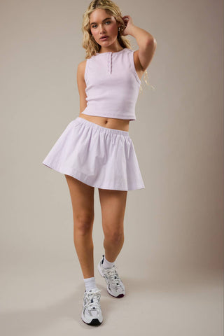 MINI-JUPE-SHORT À POCHES TAILLE MI-HAUTE