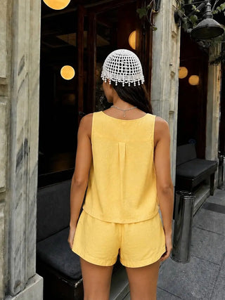 Short décontracté jaune