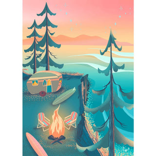 Puzzle de 1000 pièces Camping côtier | Conçu en Colombie-Britannique, Canada