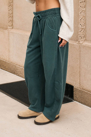 Pantalon de jogging à taille smockée