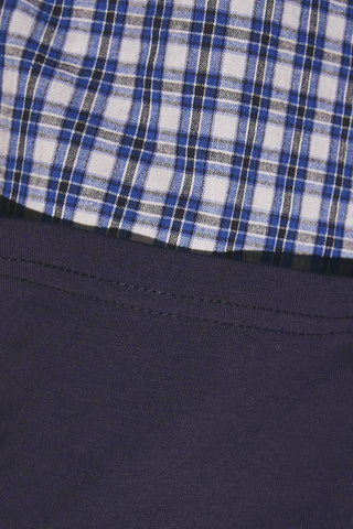 T-shirt col montant à manches contrastées