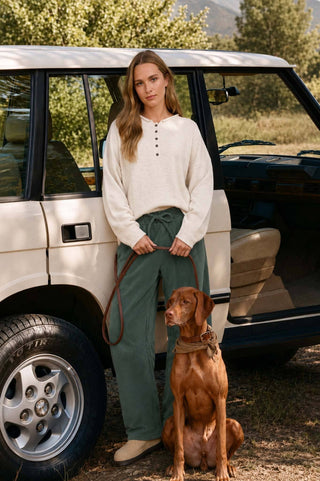 Pull-over Henley décontracté