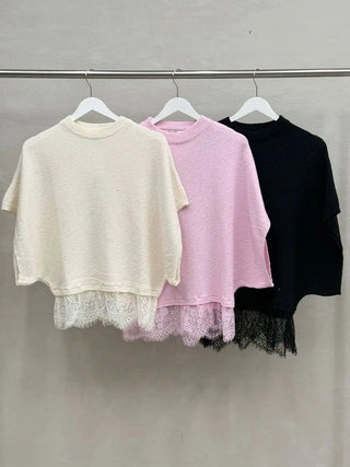 Poncho-pull d'été (rose)