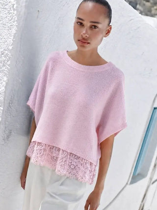 Poncho-pull d'été (rose)