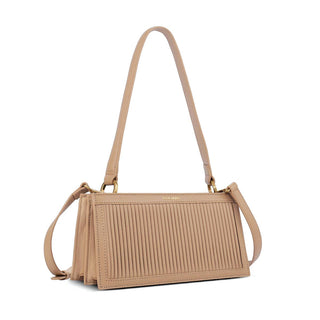 Pochette Abigail - Sac végétalien recyclé - Plissé sable