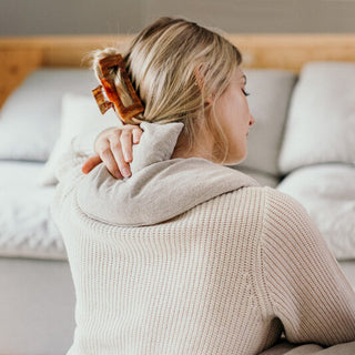 Heating pad for shoulders - Hemp and organic cotton (Sand)