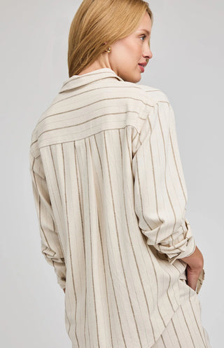 Chemise - Portia (Linen Stripe)