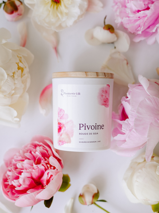 Bougie de soya - Pivoine