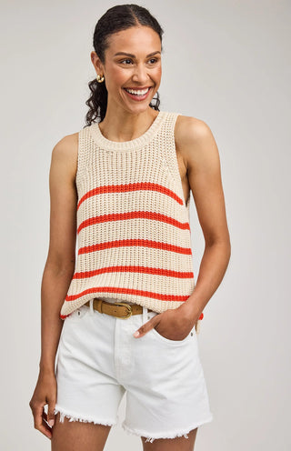 Top - Andrea (Grenadine Stripe)