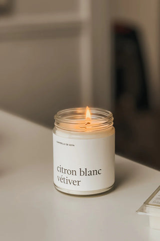 Chandelle de Soya - Citron blanc vétiver (270 ml)
