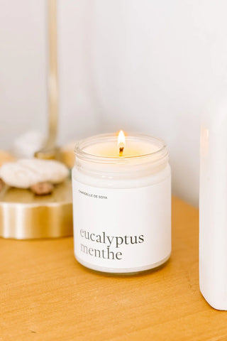 Chandelle de Soya - Huiles essentielles Eucalyptus et menthe (270 ml)