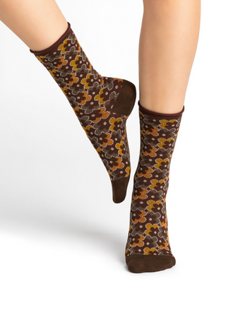 Chaussettes Veloute Chaussettes Pur Coton Femme BleuForêt
