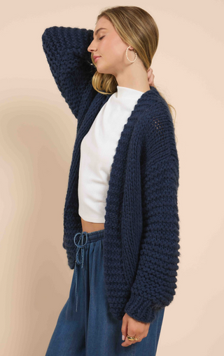 Cardigan - Heart you (Navy ivory)