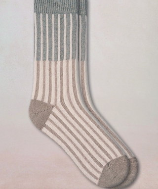 Chaussettes - Cachemire rayures verticales