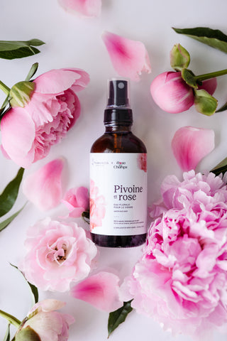 Eau florale pour le visage - Pivoine & rose