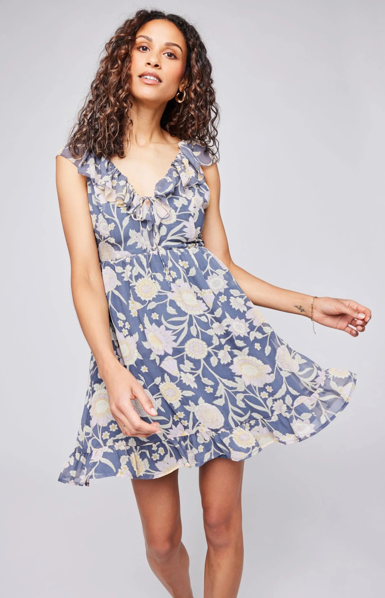 Robe - Cecilia (Blue Floral)