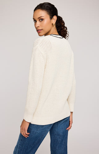 Cardigan - Viola (Cream)