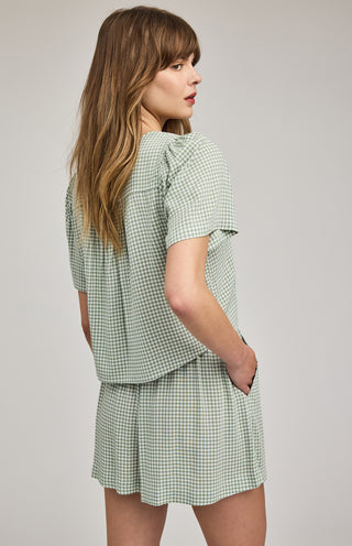 Short– Quinn (Pistachio Gingham)