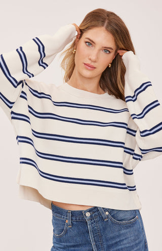 Top - Echo Stripe (Creme stripe)