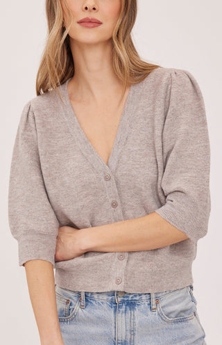 Cardigan - Hildi (Heather latte)