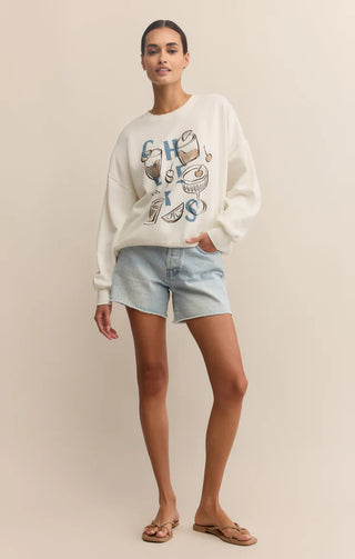 Crewneck - Cheers sunday (Sea salt)