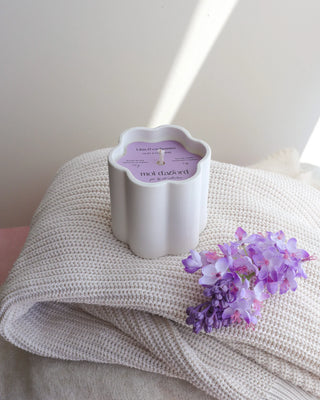 Bougie de soya - Fleur (Lilas & cachemire)