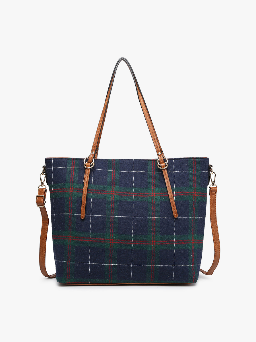 Sac fourre-tout - Ingrid Plaid (Navy/green)