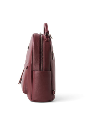 Le Maude - Sac à dos en cuir vegan cassis