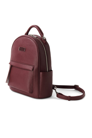 Le Maude - Sac à dos en cuir vegan cassis