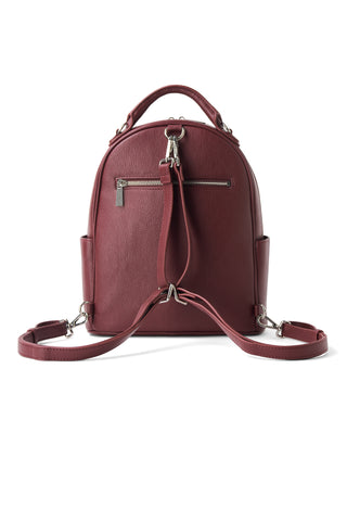 Le Maude - Sac à dos en cuir vegan cassis