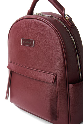 Le Maude - Sac à dos en cuir vegan cassis