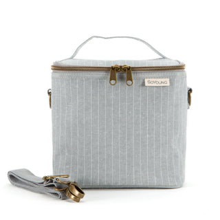 Petite boite à lunch - Pinstripe Heather Grey