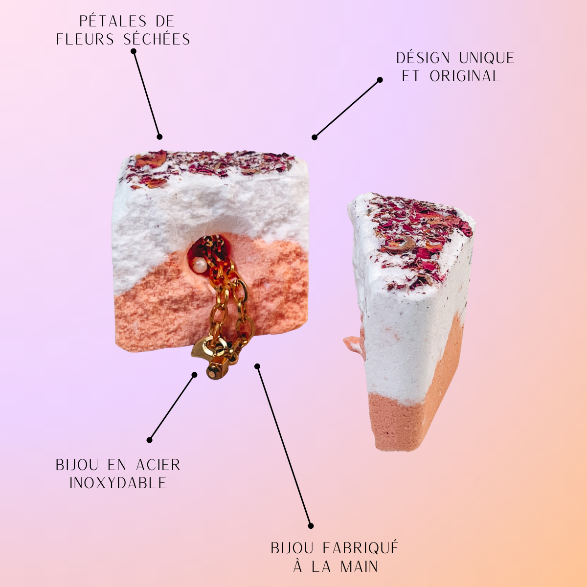 Bombe de bain Bijoux (Bracelet Or Rose)
