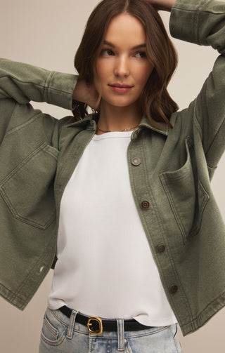 Veste - All day cropped knit (Hunter green)