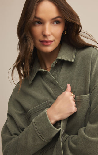 Veste - All day cropped knit (Hunter green)