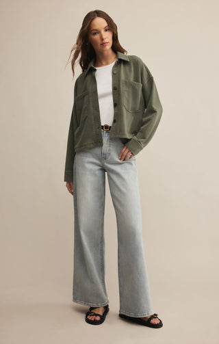 Veste - All day cropped knit (Hunter green)