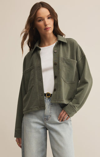 Veste - All day cropped knit (Hunter green)