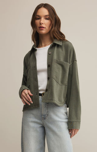 Veste - All day cropped knit (Hunter green)