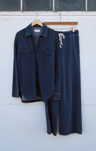 Pantalon - Hunter knit denim (Vintage indigo)