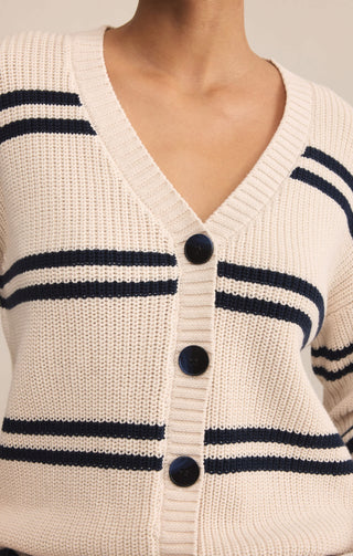 Cardigan - Boyfriend striped (Crystal)