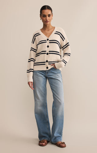 Cardigan - Boyfriend striped (Crystal)