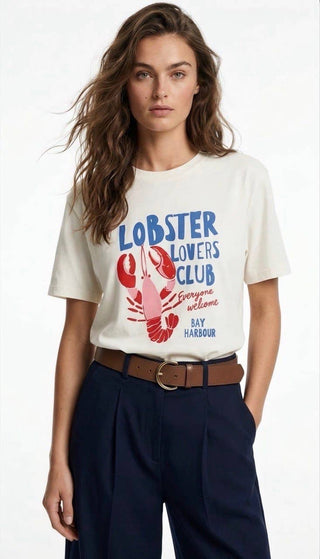 T-shirt en coton motif homard