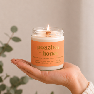 PÊCHES & MIEL | BOUGIE EN CIRE DE SOJA 8 OZ |