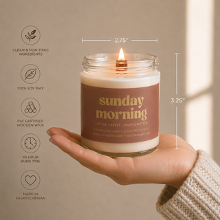 DIMANCHE MATIN | BOUGIE EN CIRE DE SOJA 8 OZ |
