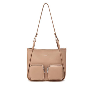 Cathy - Sac végétalien recyclé - Latte Pebbled