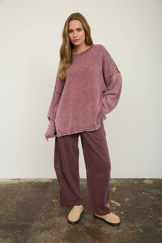 Pantalon de jogging à taille smockée