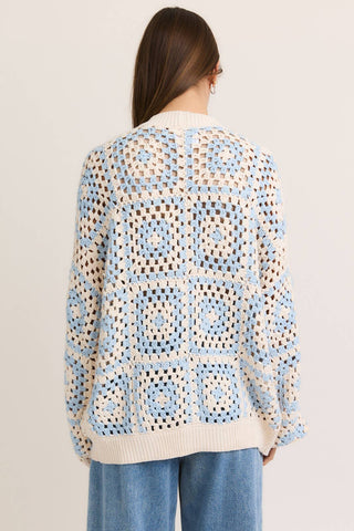 Cardigan - Crochet (Baby blue)