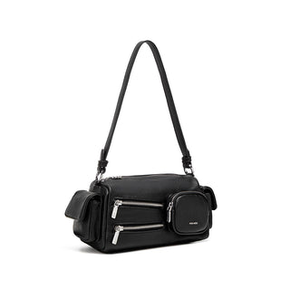 Nova - Sac à bandoulière végan recyclé - Noir texturé